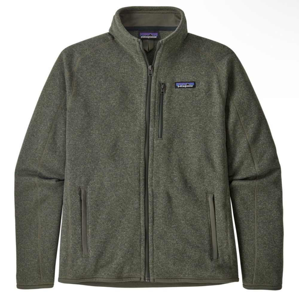 Mens Medium Patagonia Better Sweater Green Full Zip Knit Fleece Jacket